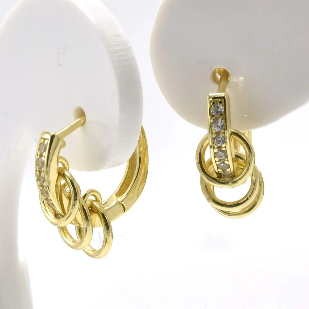 Bella Huggie Hoop Earrings - Gold