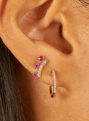 Michelle Stud Earrings - Fuchsia