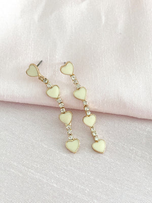 Heart Drop Statement Earrings