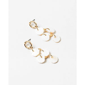 Shell Dangle Drop Statement Earrings