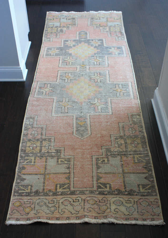 Layla Vintage Turkish Runner Rug 2'9.5 x 8'9