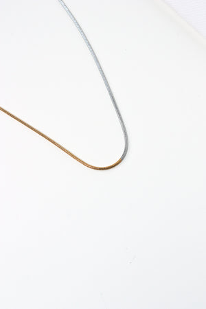 Alisa Thin Two Tone Chain Necklace