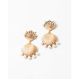 Abalone Shell Statement Earrings
