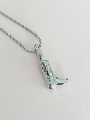 Jolene Boot Necklace - Silver
