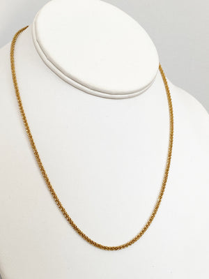 Glitter Chain Necklace - Gold