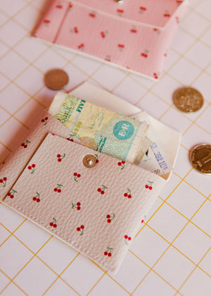 Cherries Card Holder - Nude
