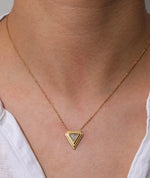 Triangle Bezel Pendant Necklace