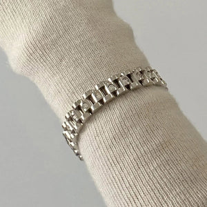 Crystal Rolly Bracelet Silver