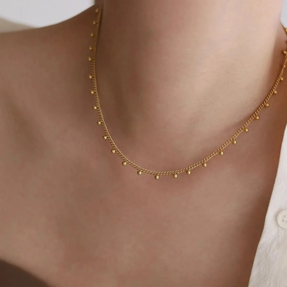 Bailey Ball Chain Necklace - Gold