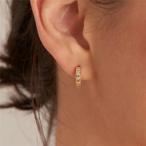 
                
                    Load image into Gallery viewer, Kennedy Huggie Hoop Earrings
                
            