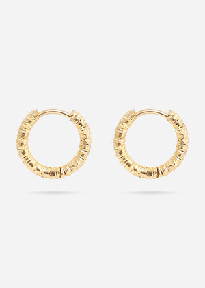 Textured Huggie Hoop Earrings