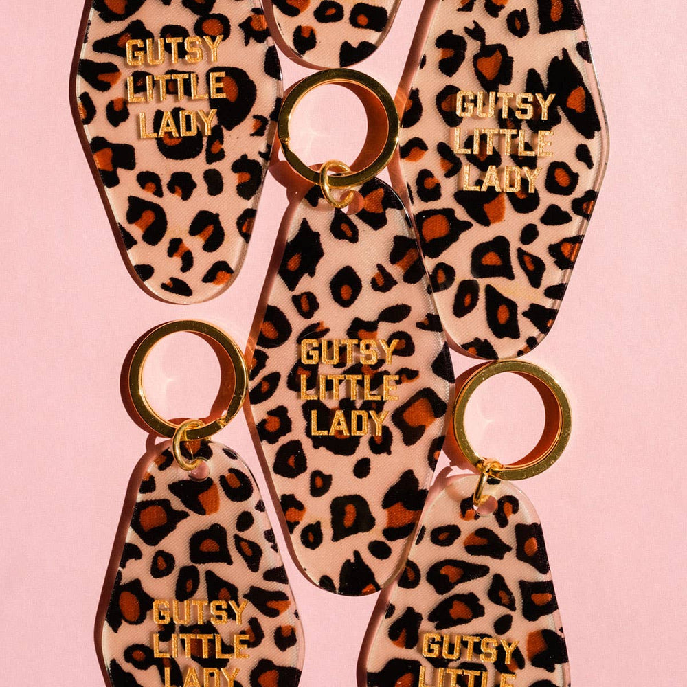 Leopard Gutsy Little Lady Motel Keytag