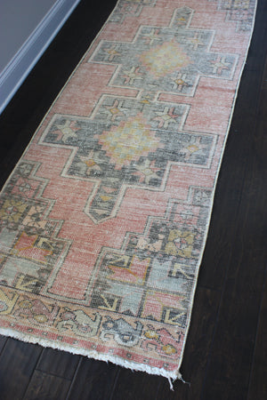 Layla Vintage Turkish Runner Rug 2'9.5 x 8'9