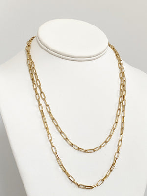 Cali Layered Paperclip Necklace