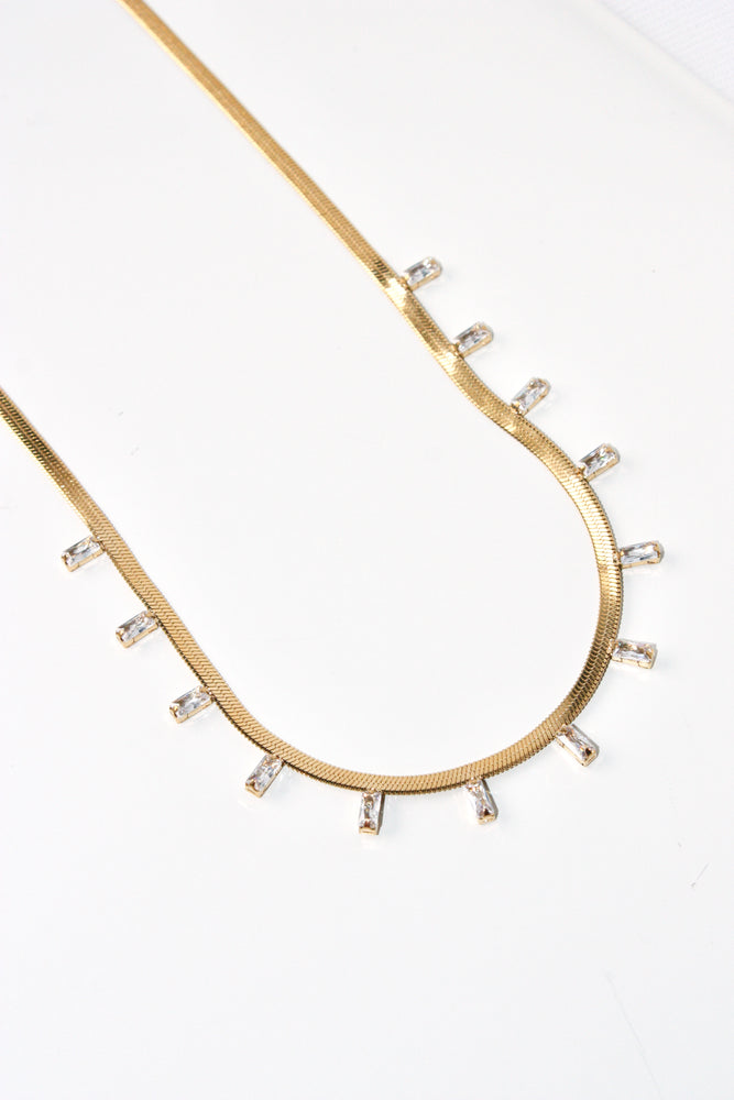 Logan Necklace — Crystal Clear