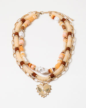 Gavin Layered Bead Necklace