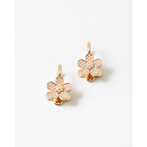 Dimensional Flower Hoop Earrings