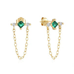 Khloe Stud Earrings - Emerald