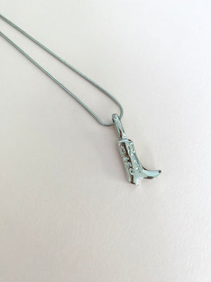 Jolene Boot Necklace - Silver