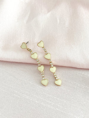 Heart Drop Statement Earrings