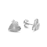 Queen of Hearts Stud Earrings - Silver