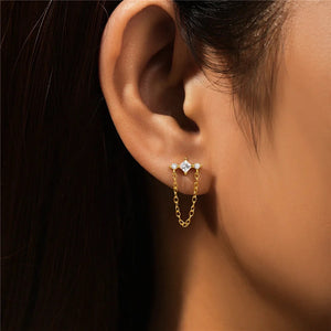 Khloe Stud Earrings - Crystal Clear