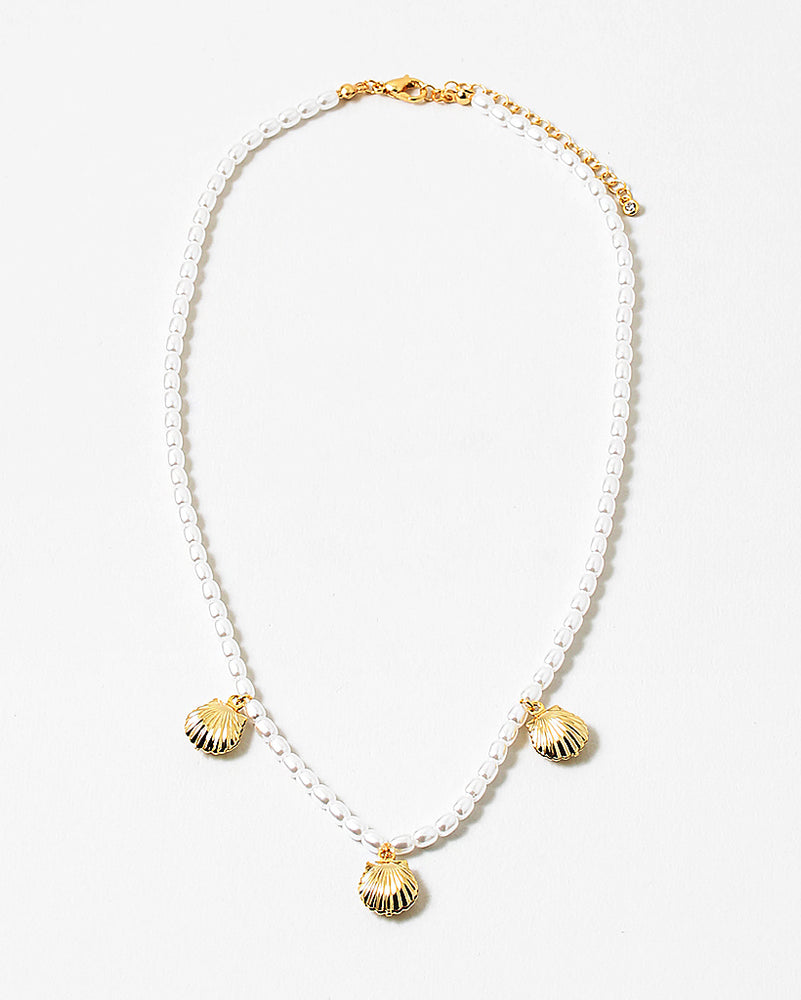 Beaded Shell Choker Necklace