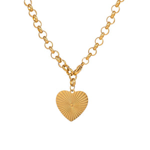
                
                    Load image into Gallery viewer, Halston Heart Necklace - Gold
                
            