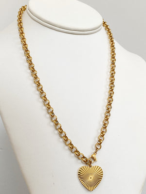 Halston Heart Necklace - Gold