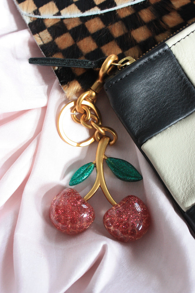 Pink Cherry Bag Charm Keychain – The Blush Edit