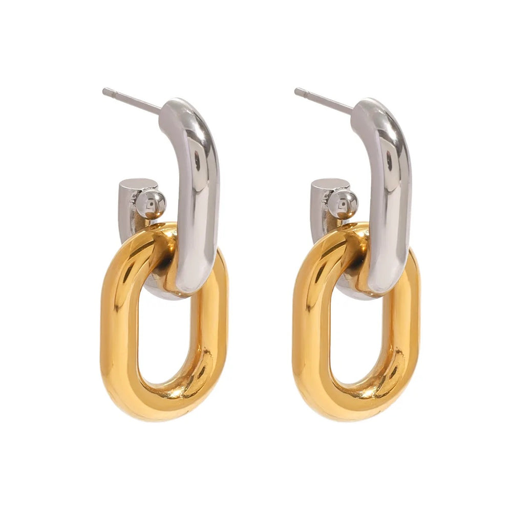 Two Tone Antoni Drop Earring