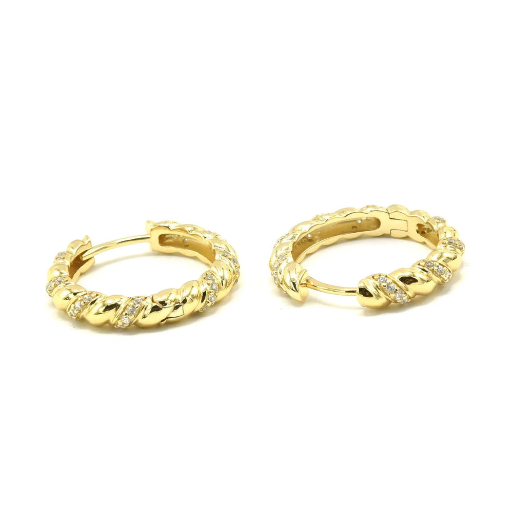 Ezra Embellished Huggie Hoop Earrings