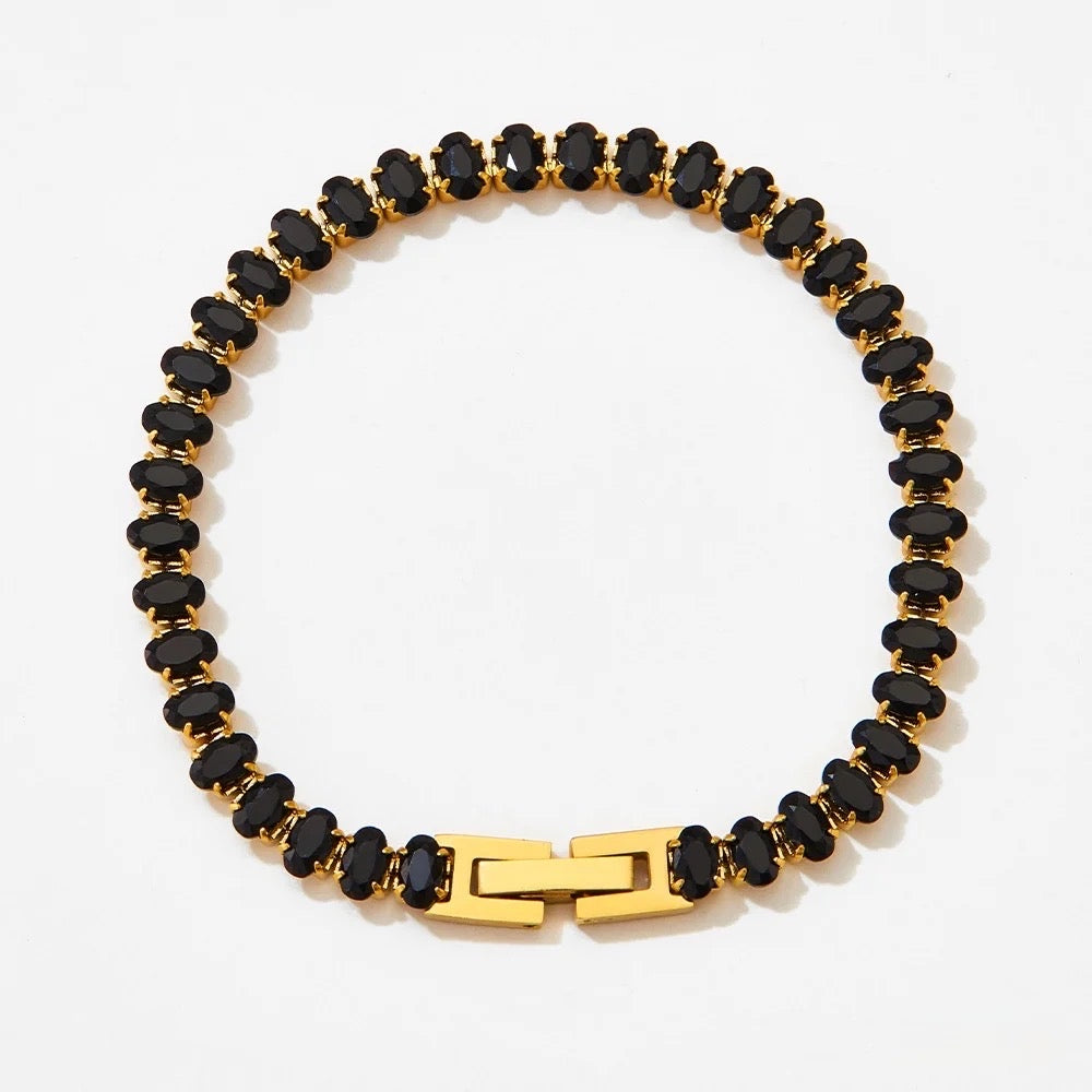 
                
                    Load image into Gallery viewer, Marquise Bracelet - Black
                
            