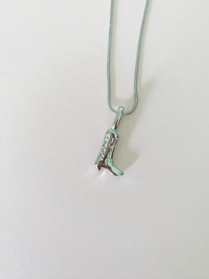Jolene Boot Necklace - Silver