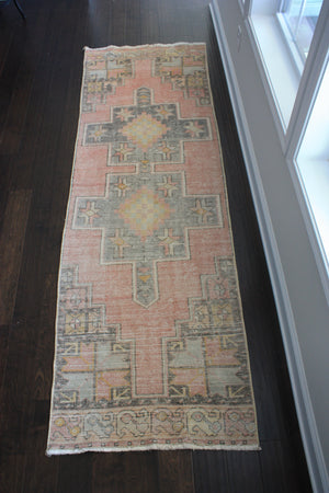 Layla Vintage Turkish Runner Rug 2'9.5 x 8'9