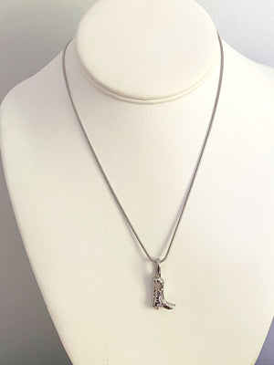 Jolene Boot Necklace - Silver