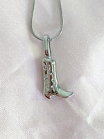 Jolene Boot Necklace - Silver