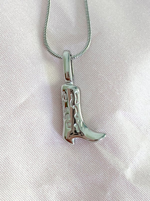 Jolene Boot Necklace - Silver
