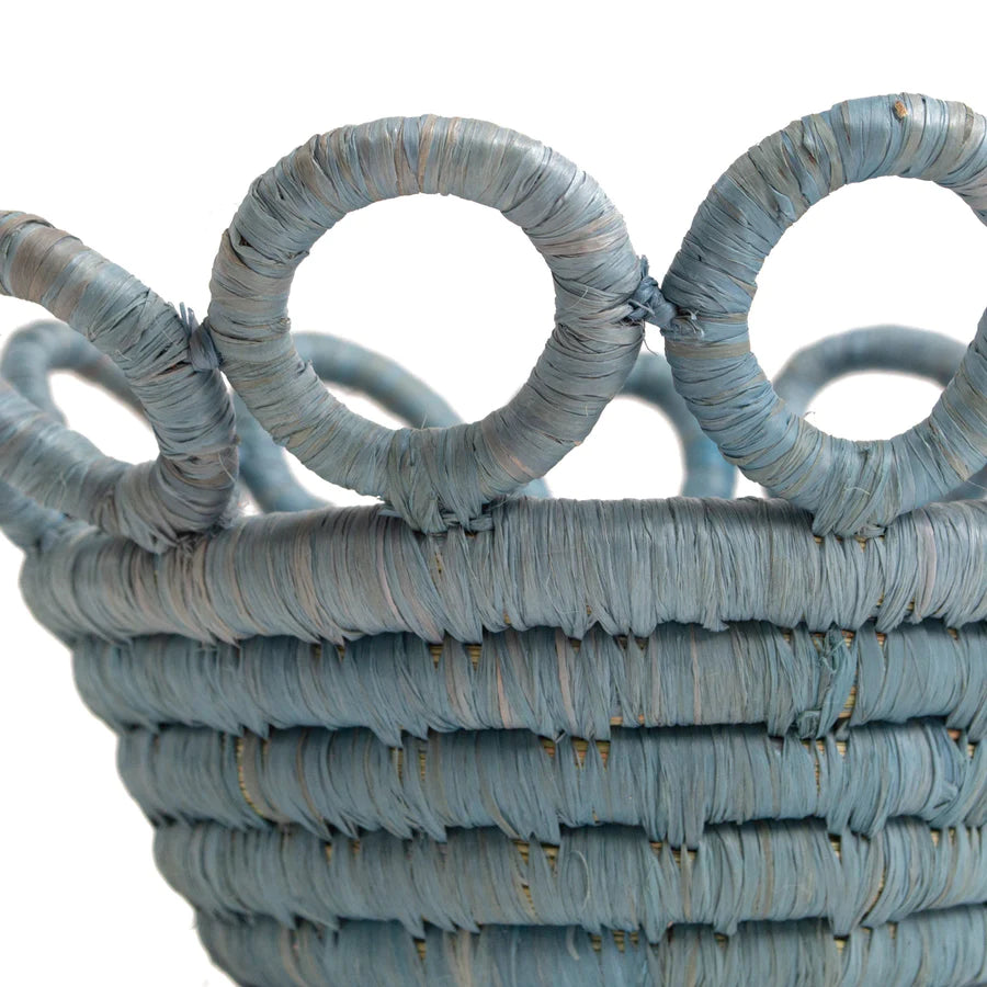 Tiny Hooped Blue Catch All