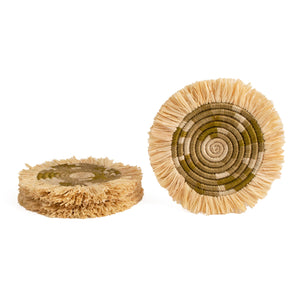 Restorative Greens Fringe Coaster Set