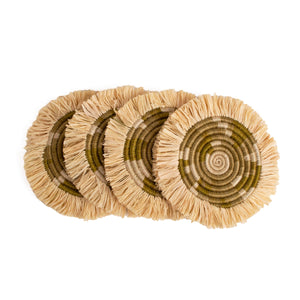 Restorative Greens Fringe Coaster Set