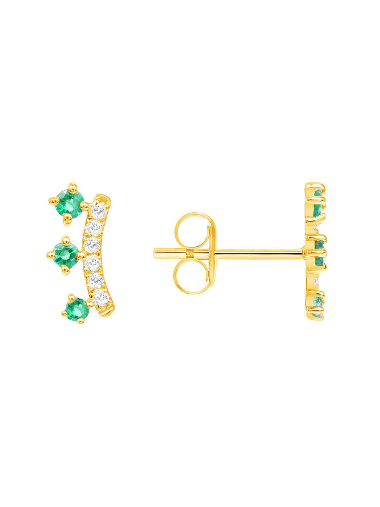 Michelle Stud Earrings - Emerald
