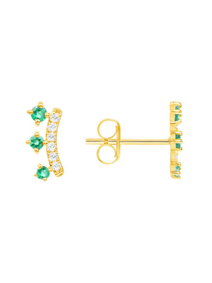 Michelle Stud Earrings - Emerald