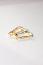 Triangle Huggie Hoop Earrings