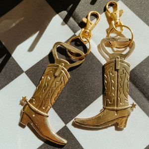 Cowboy Boot Bottle Opener Keychain