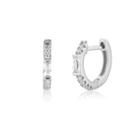 8mm Teeny Huggie Hoop Earrings - Silver
