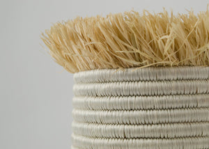Natural Raffia Fringed Anyon Vase