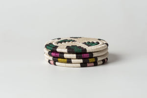 Animal Print Neon Coaster Set
