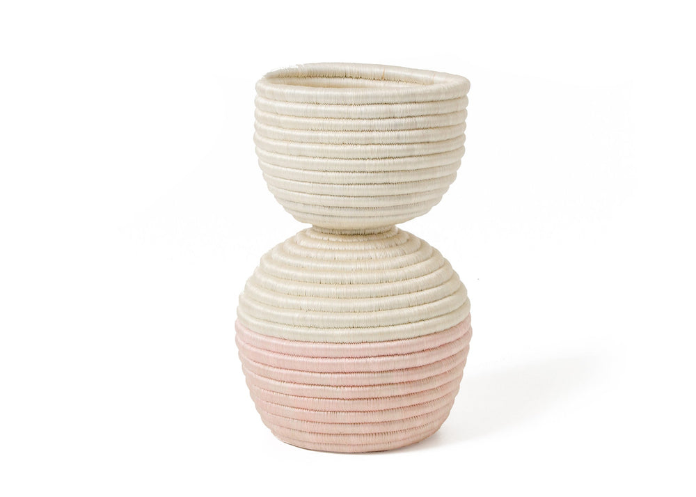 Soft Pink Banded Anyon Vase