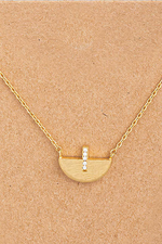 Dainty Semicircle Pendant Necklace
